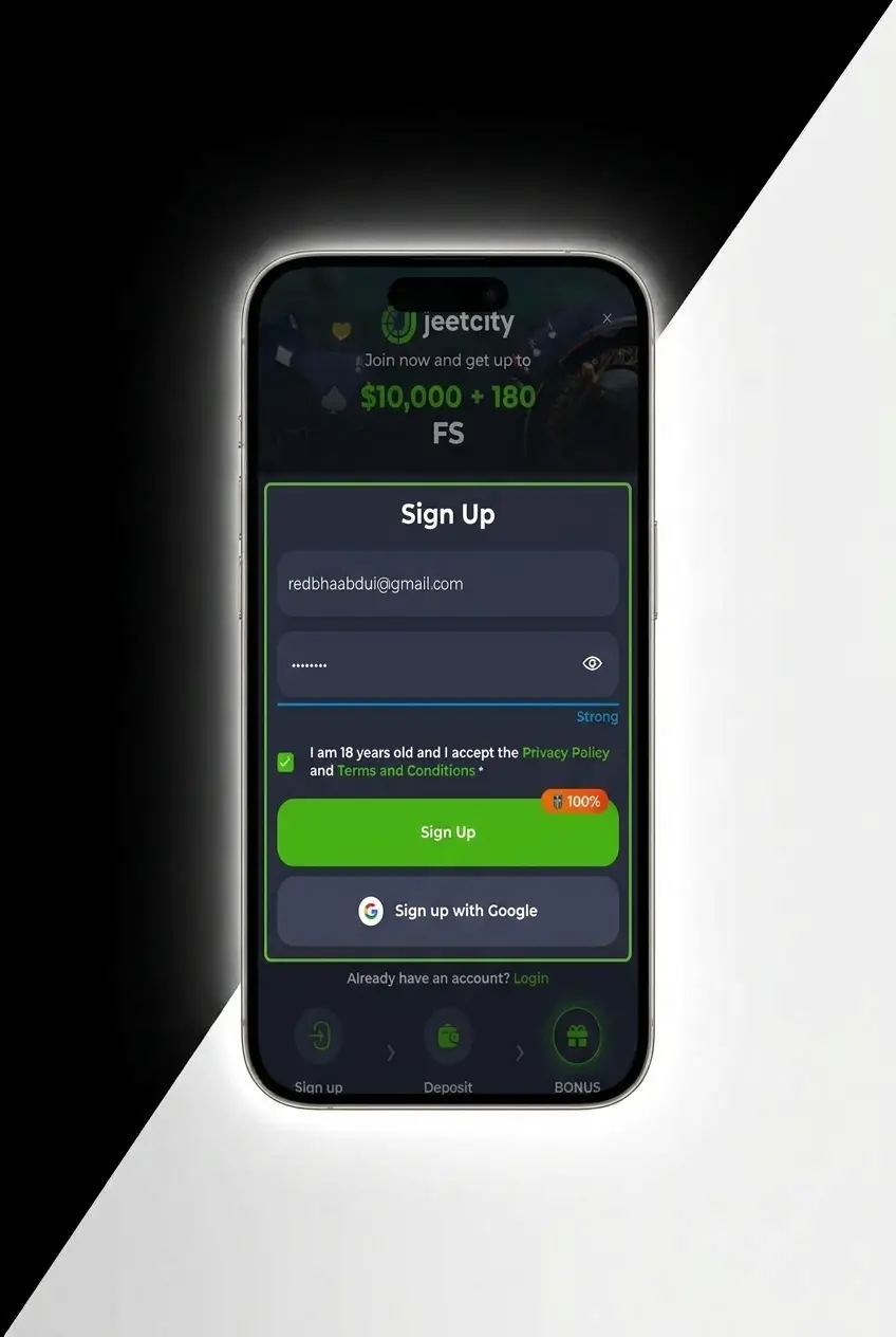 Steps to activate the JeetCity bonus code
