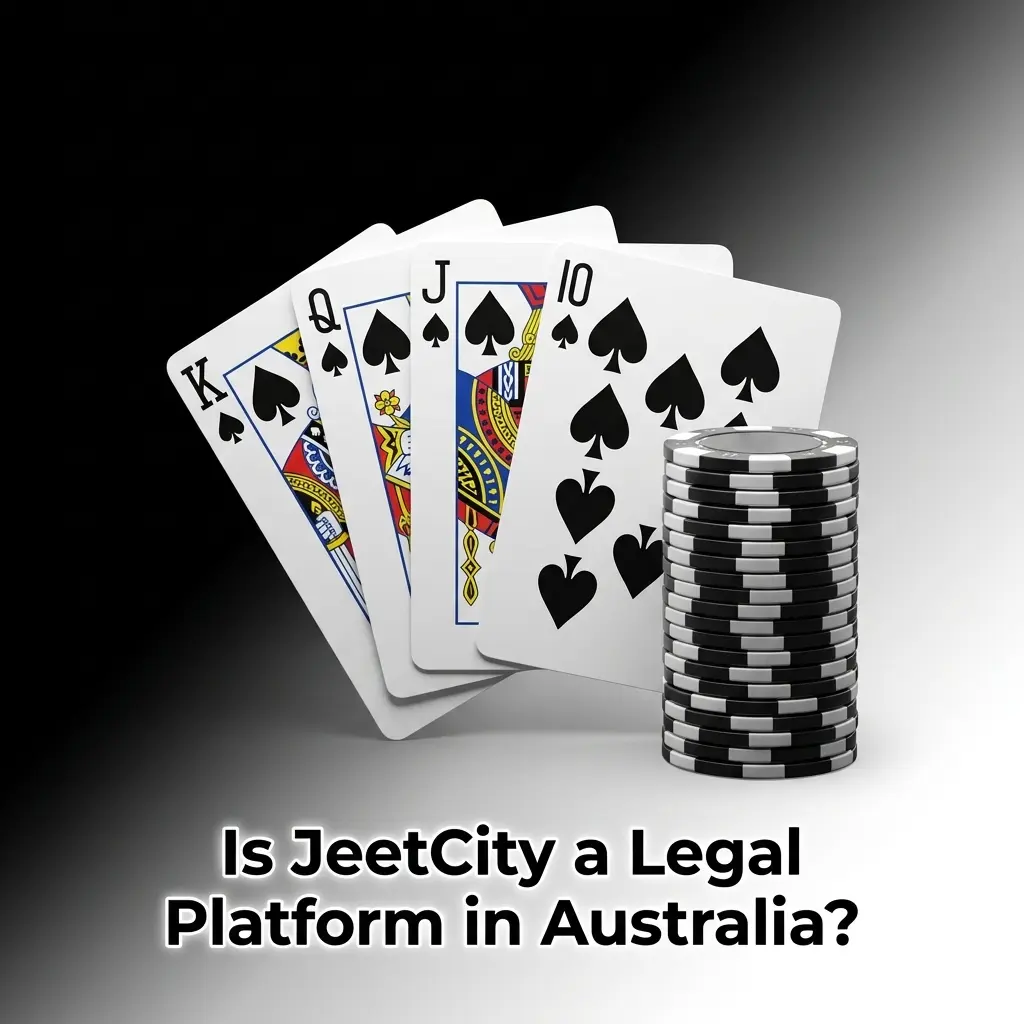 Australian flag beside a casino chip symbolizing offshore licensing