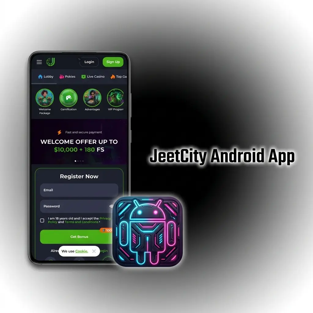 JeetCity Android app on a mobile phone