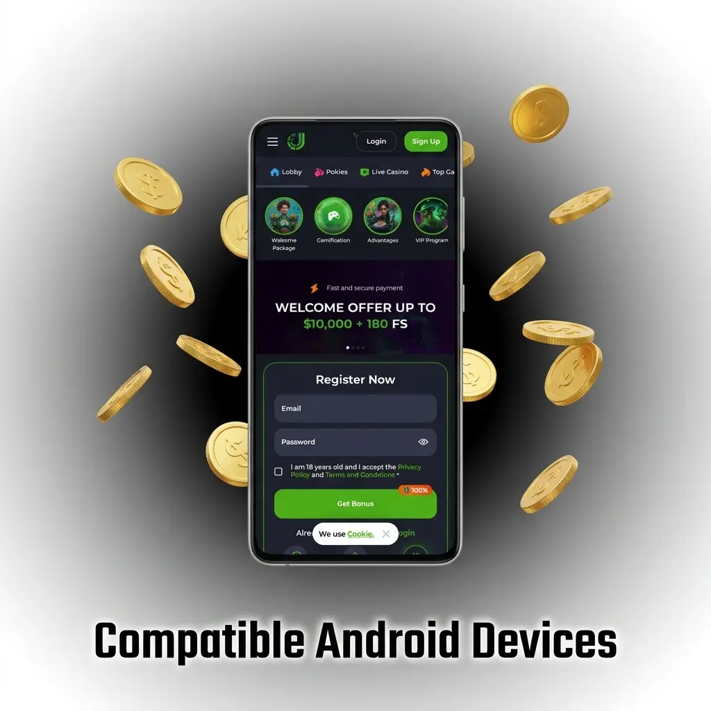 Android smartphones compatible with the JeetCity app
