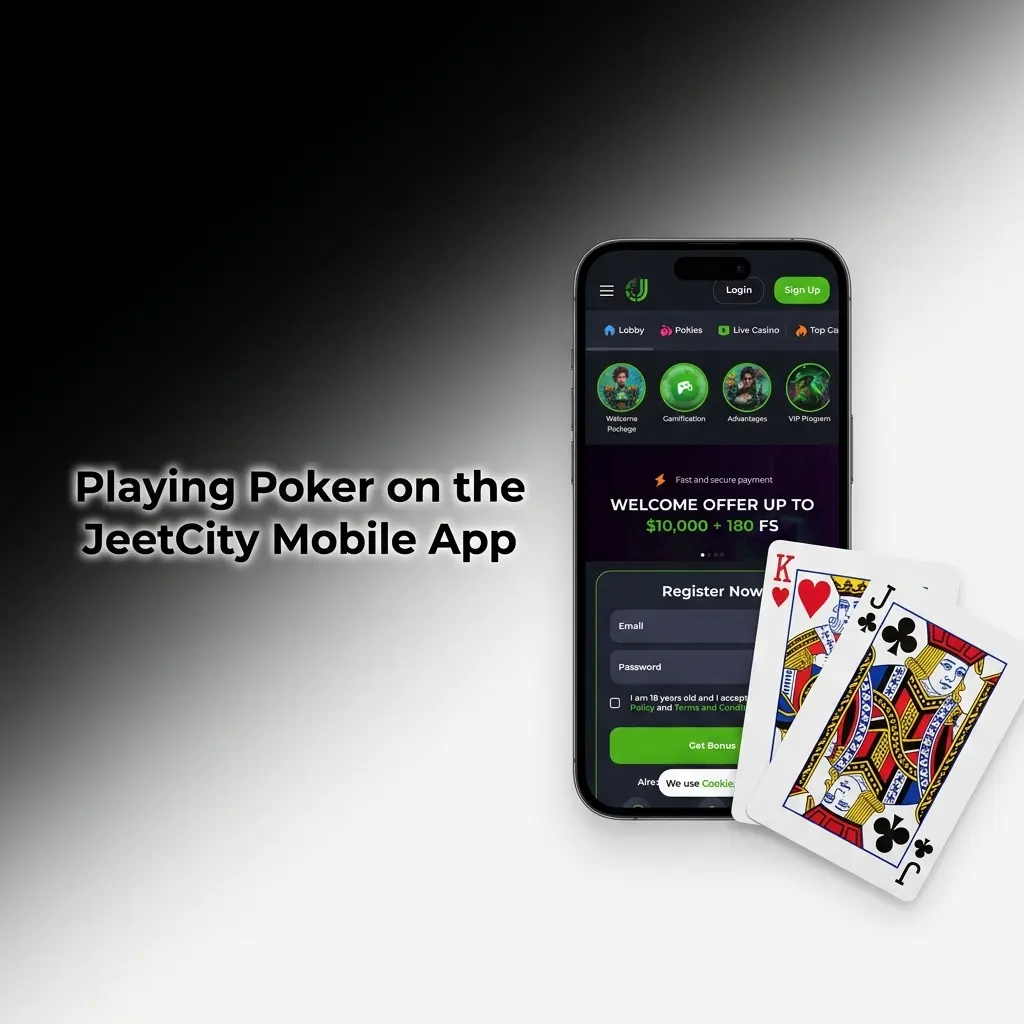 JeetCity poker mobile app interface